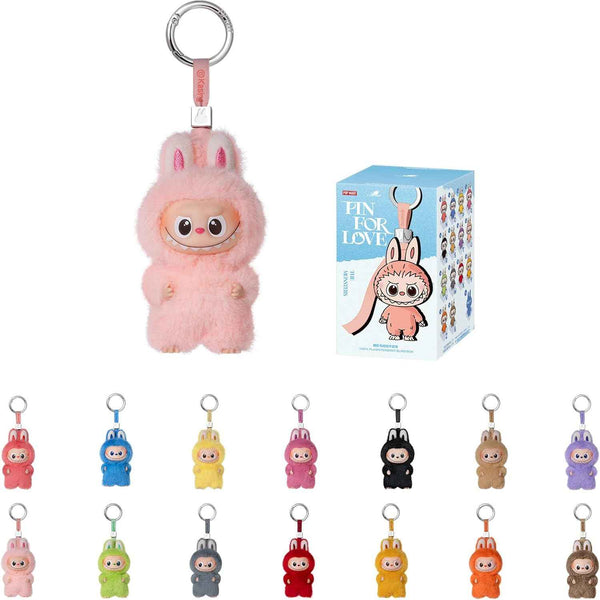 POP MART The Monster Pin for Love Series (A–M) Mini Labubu Doll Blind Box Keychain – Vinyl Plush Pendant, Bag Charm, Collectible Holiday & Birthday Gift for Kids & Adults, Single Box
