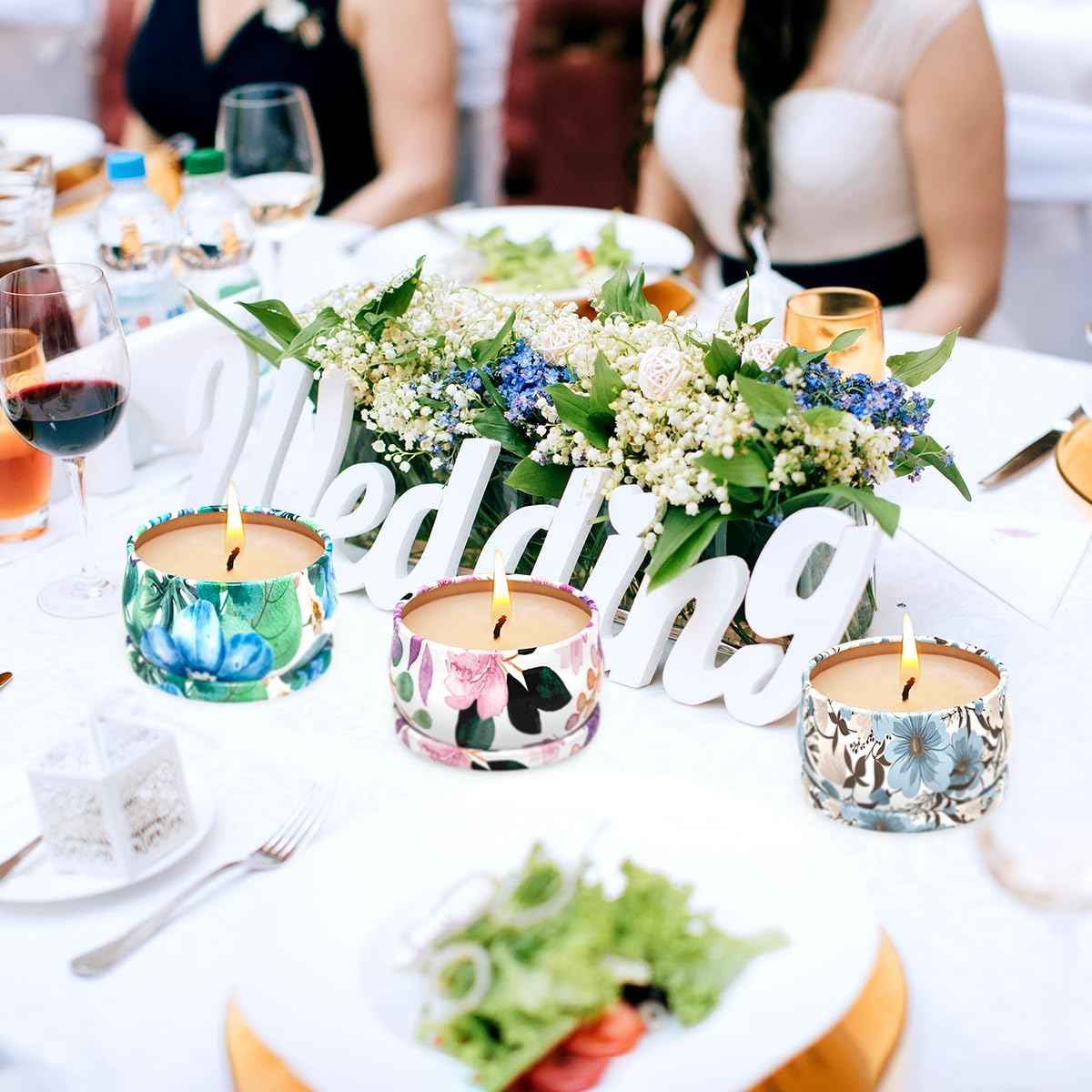 5 Set Highly Scented Candles Gift Set for Home Women, Decorative Natural Soy Wax Aromatherapy Candles for Christmas - 1pc 13.5oz BlackBerry and 4pcs 2.5oz Rose, Lemon, Vanilla and Gardenia Fragrance