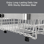 Stainless Steel Expandable Dish Drying Rack for Small Kitchen Counters