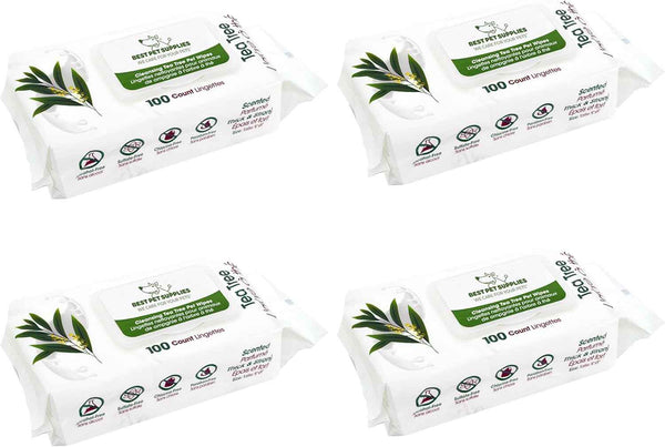 Best Pet Supplies Pet Wipes for Dogs - Dog Wipes Cleaning Deodorizing, for Coats, Ears, Paws - Hydrating, Aloe Vera