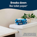 cottonelle fresh feel flushable wet wipes, adult wet wipes, septic-safe, 336 total wipes, 8 flip-top packs