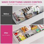 Large drawer organizer bins for kitchen, bathroom, and office use