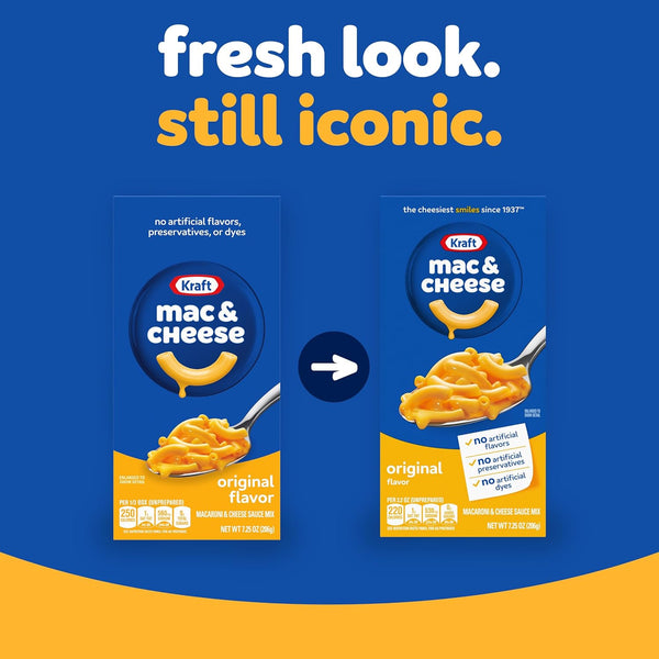 Kraft Mac and Cheese, 7.25 oz Box, Original Flavor, No Artificial Ingredients