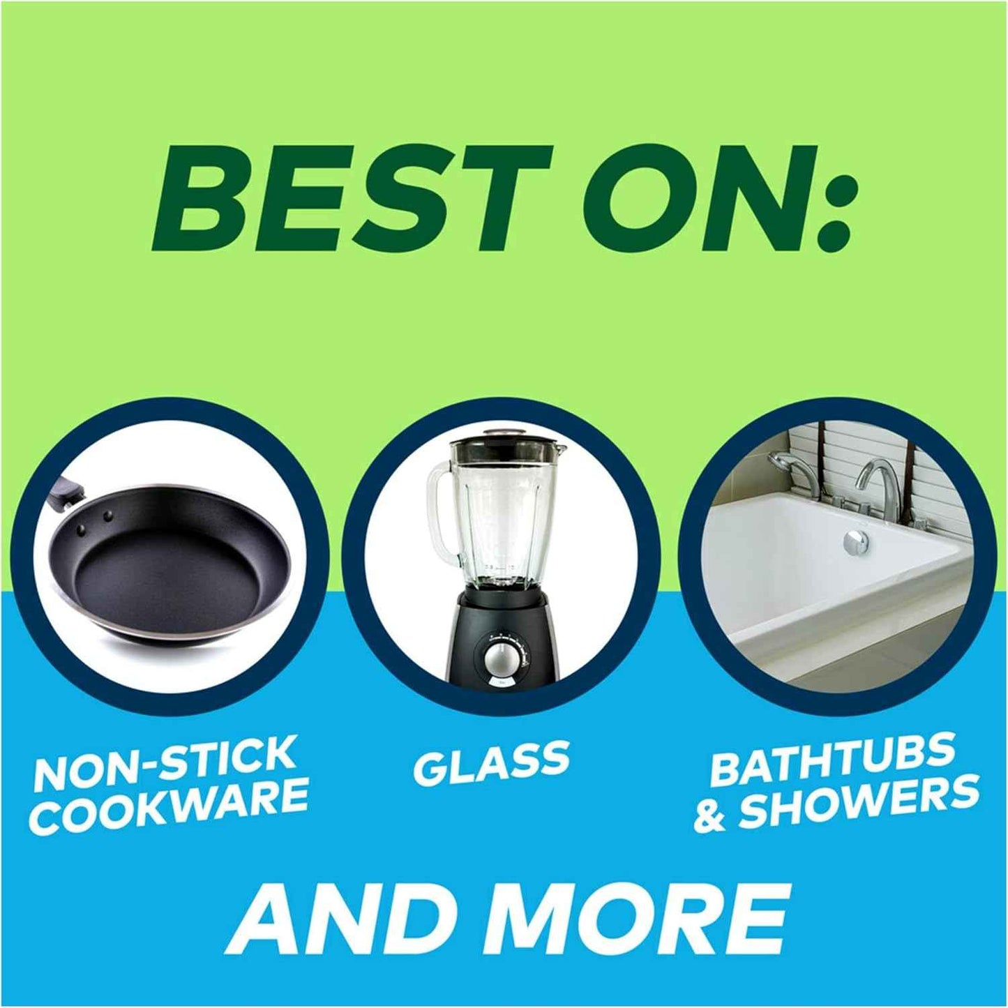 Scotch-Brite Non-Scratch Dishwand, Scrubber for Cleaning Kitchen, Bathroom, and Household, Non-Scratch Dish Scrubber Safe for Non-Stick Cookware, 1 Dishwand