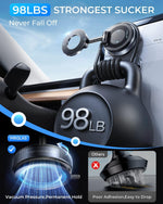 2026 Upgraded for MagSafe Vacuum Car Phone Mount, 2800gf Strong Magnetic Phone Holders for Your Car, 360° Adjustable 98LBS Suction Cup Car Mount, Car & Truck Accessory for iPhone 12–17 Pro Max