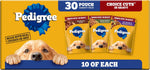 pedigree choice cuts in gravy adult soft wet dog food, 3.5 oz pouches, 30-count variety pack