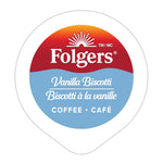 Folgers Vanilla Biscotti Coffee K-cups, 30-count box, 270g, imported from Canada