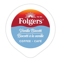 Folgers Vanilla Biscotti Coffee K-cups, 30-count box, 270g, imported from Canada