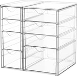 Clear Acrylic Organizer with 16 Drawers for Office Supplies and Desk Storage