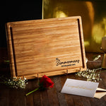 Personalized bamboo cutting board with custom engraving