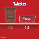 TWIZZLERS Twists Strawberry Flavored Licorice Style Chewy Candy 5 lb Bulk Tub