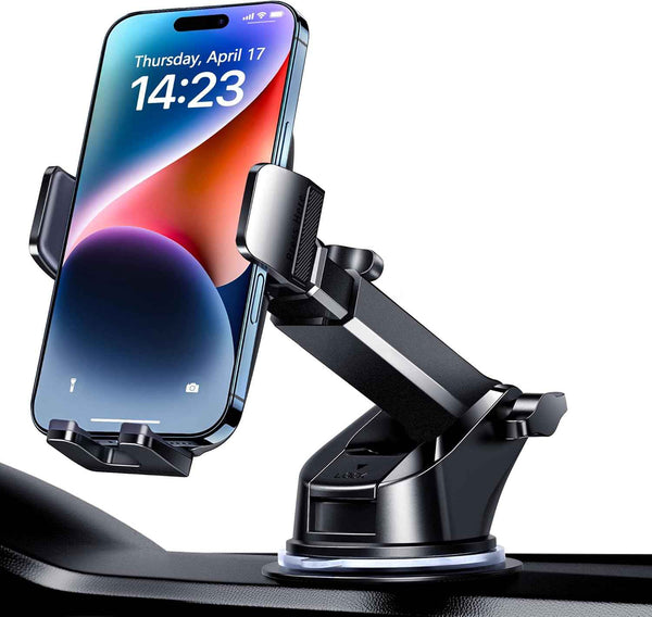 Qifutan Car Phone Holder Mount Phone Mount for Car Windshield Dashboard Air Vent Universal Hands Free Automobile Cell Phone Holder Fit for iPhone Smartphone Camera Mounts