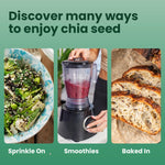 Sanar Naturals Raw Black Chia Seeds | High Fiber Superfood for Smoothies & Baking, Gluten Free, Vegan, 10 oz