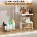 3-Tier Bathroom Counter Organizer with Drawers for Makeup and Storage