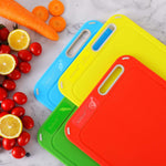 Color-coded cutting boards set of 4 with holder, BPA-free, dishwasher safe