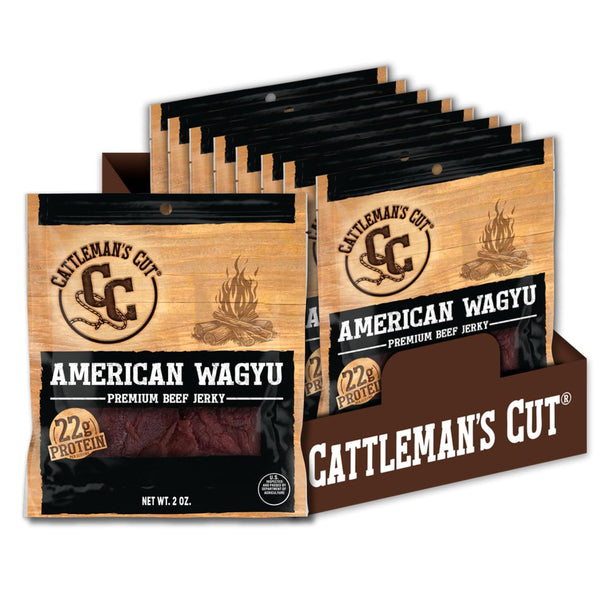 Cattleman's Cut Peppered Beef Jerky, Premium Marinated Steak Snacks, 10 Ounces