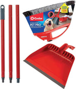 O-Cedar Pet Pro Broom with Step-On Dustpan | Remove 99% with One Sweep | DustPan Removes 3 Times More Pet Hair | Quiet Cleaning Tool for Cat and Dog Owners
