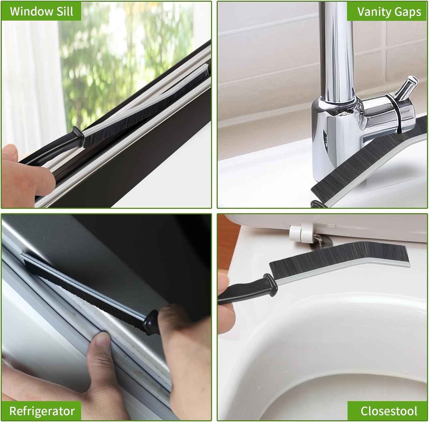 Crevice Cleaning Brush,8 Pcs Cleaning Supplies,Hard Bristle Crevice Cleaning Brush,Crevice Cleaning Brushes for Household Use Bathroom Tiles Kitchen Practical and Durable