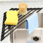 Silicone Wrapped Over The Sink Dish Drying Rack for Kitchen