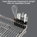 Stainless Steel Expandable Dish Drying Rack for Small Kitchen Counters