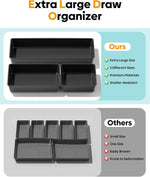 10 Pack Large Size Plastic Drawer Organizers Set for Desk and Vanity