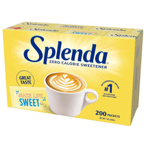 Splenda Zero Calorie Sweetener Made in America 200 Count Sugar Free Packets
