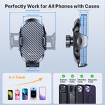 Car Phone Holder with Metal Hook Clip and Air Vent Cell Phone Stand
