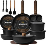 CAROTE 19pcs Pots and Pans Non Stick, Cookware Sets Detachable Handle, Induction Kitchen Pots and Pans,NonStick Cooking Set, Oven/Dishwasher/Fridge Safe, Space Saving