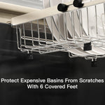 Stainless Steel Expandable Dish Drying Rack for Small Kitchen Counters