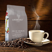 Lifeboost Medium Roast Swiss Water Decaf Coffee Ground - Non-GMO, Low Acid, Single Origin USDA Organic