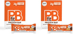 PBfit Peanut Butter Chocolate Protein Bars, 24g Protein, Gluten Free, Vegan, 40-30-30 Macros, 2.47 Oz, Pack of 12