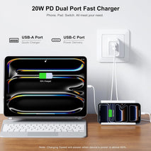 3 Pack USB C Wall Charger with Dual Ports for iPhone and iPad