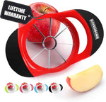 SCHVUBENR 3.5 Inch Apple Slicer - Professional Apple Cutter - Stainless Steel Apple Corer - Super Sharp Apple Slicer and Corer - Apple Tool with 8 Sharp Blades(Black)