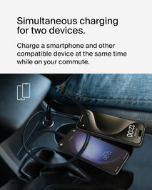 Belkin 42W Dual Port Fast Car Charger with USB-C and USB-A Ports