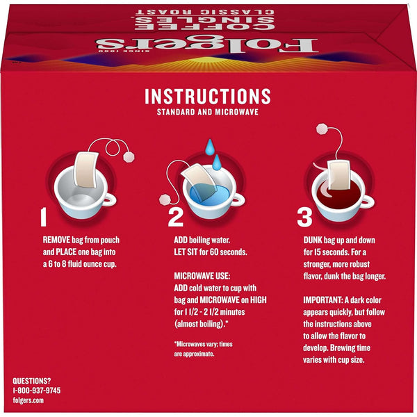 Folgers Classic Roast Coffee Singles, 19 count medium roast coffee pods