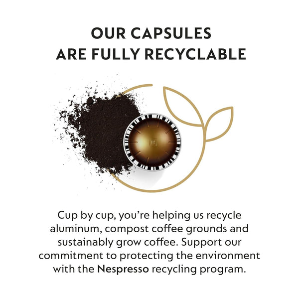 Nespresso Capsules Vertuo Double Espresso Scuro Dark Roast Coffee Pods 30-Count