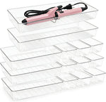4 pack clear plastic drawer organizer trays for storage and organization