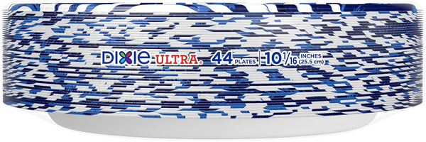 Dixie Ultra, Large Paper Plates, 10 Inch, 172 Count (4 packs of 43 plates), 3X Stronger*, Heavy Duty, Microwave-Safe, Soak-Proof, Cut Resistant, Disposable Plates For Heavy, Messy Meals