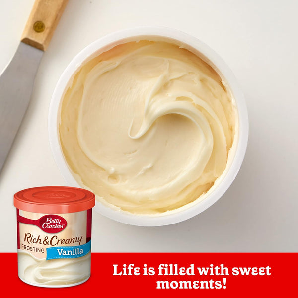 Betty Crocker Gluten-Free Vanilla Frosting, 16 oz, Artificially Flavored, Rich and Creamy