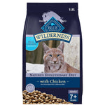 blue buffalo wilderness natural mature dry cat food 7+ years high-protein grain-free chicken 5-lb bag