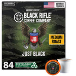 Black Rifle Coffee Company Just Black medium roast K Cups, 50 count, compatible with Keurig machines