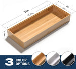 Bamboo drawer organizer for kitchen storage and organization