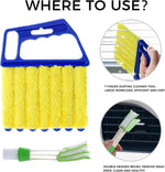 4Pcs window venetian blind cleaner duster tool set for home and office use with microfiber technology