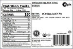 Yupik Organic Black Chia Seeds, 2.2 lb (35.2 oz), Gluten-Free, GMO-Free, Kosher, Vegan, Raw Plant-Based Superfood, Rich in Fiber, Source of Omega-3, Gels Easily, Perfect for Smoothies & Chia Pudding