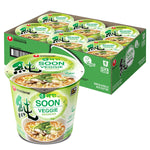 Nongshim Soon Veggie Cup Noodle Soup, 2.6 Oz, Pack of 6 - Bold Flavor, Plant-Based