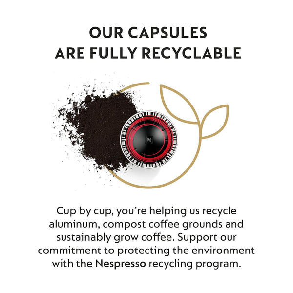 Nespresso Capsules Vertuo Half Caffeinato Mild Roast Coffee 30-Count Pods