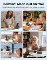Bluetooth speaker for men and women - induction phone stand with HD sound and anti-slip base, perfect gift for him or her
