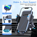 Blukar Car Phone Holder Mount with 2025 Metal Hook Clip and 360° Rotation
