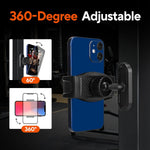 Magnetic Phone Holder for Gym with 360° Adjustable Base Mount