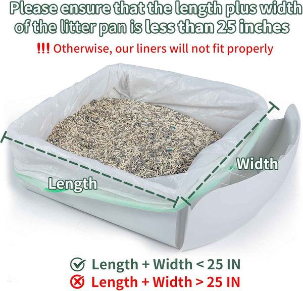 anwa 40-count heavy-duty extra thick cat litter box liners for automatic and robot litter boxes